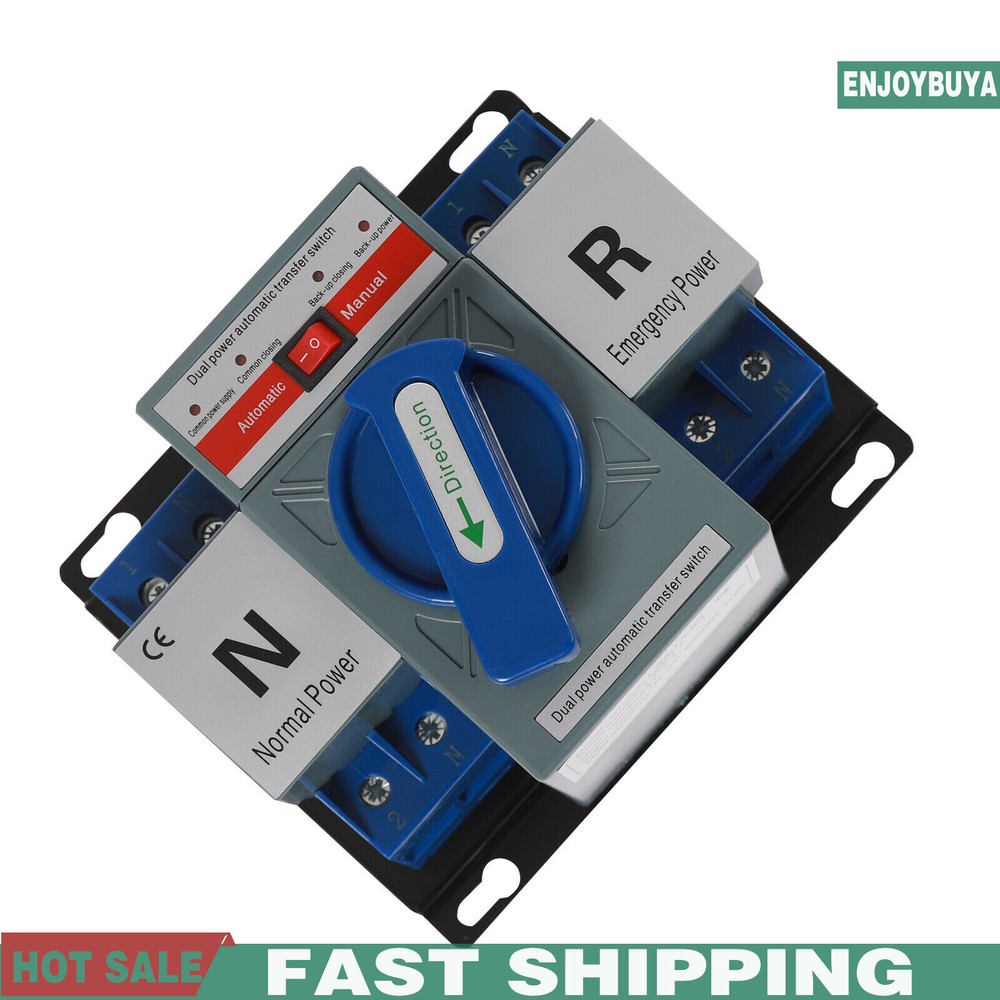 AC110V 2P 63A Mini Dual Power Automatic Transfer Switch Toggle Control Converts