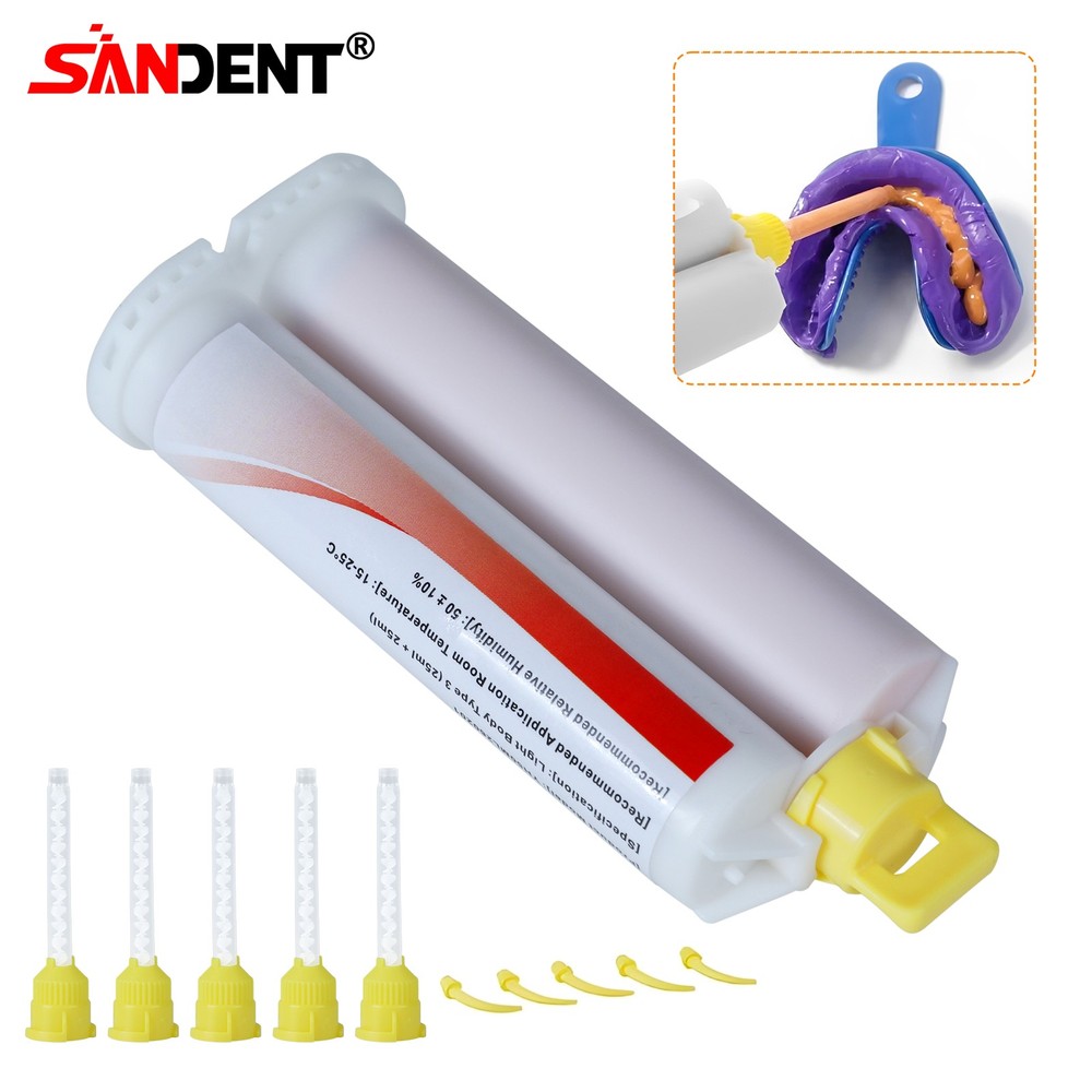 REGULAR SET Light Body Dental Impression Material VPS 50ml 5 Tips dk
