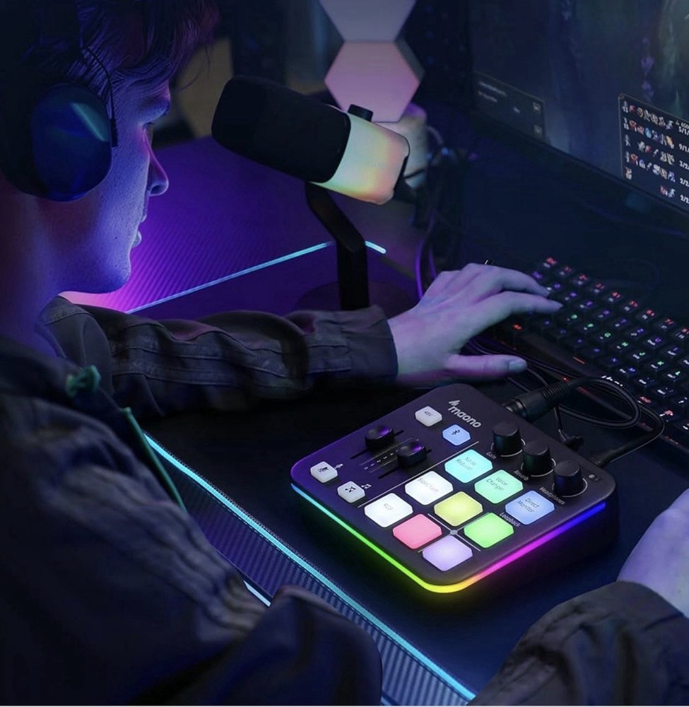 Maono Pc Gaming Microphone & Gaming Audio mixer Bundle🔥🔥🔥