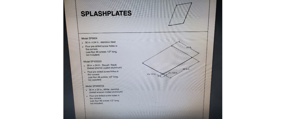 Broan-NuTone SP3004 Reversible Stainless Steel Backsplash Range Wall Shield 5pk