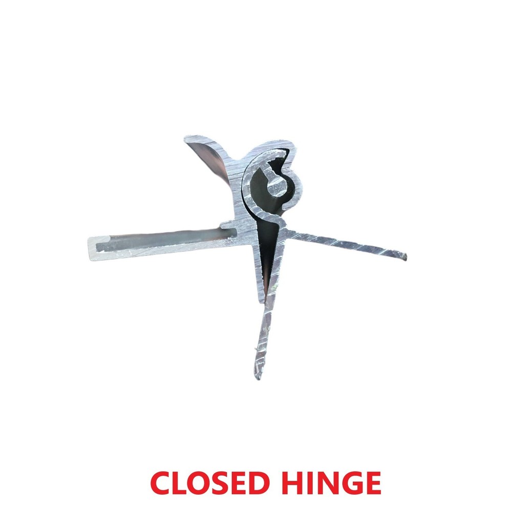 Hurricane Hinge with Rain-gutter | Teardrop Galley Door Hinge