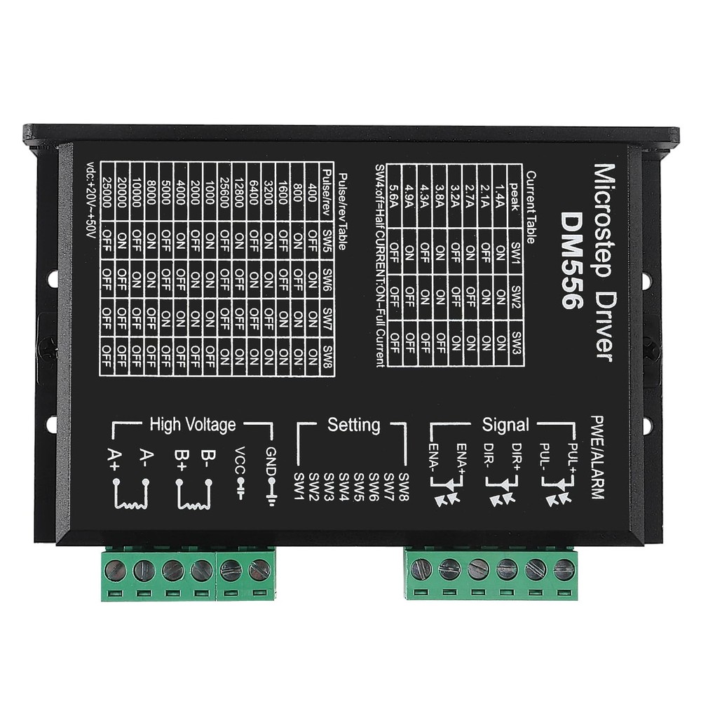 DM556 CNC Digital Stepper Driver - 2-Phase Stepper Motor Controller, 20-50V D...