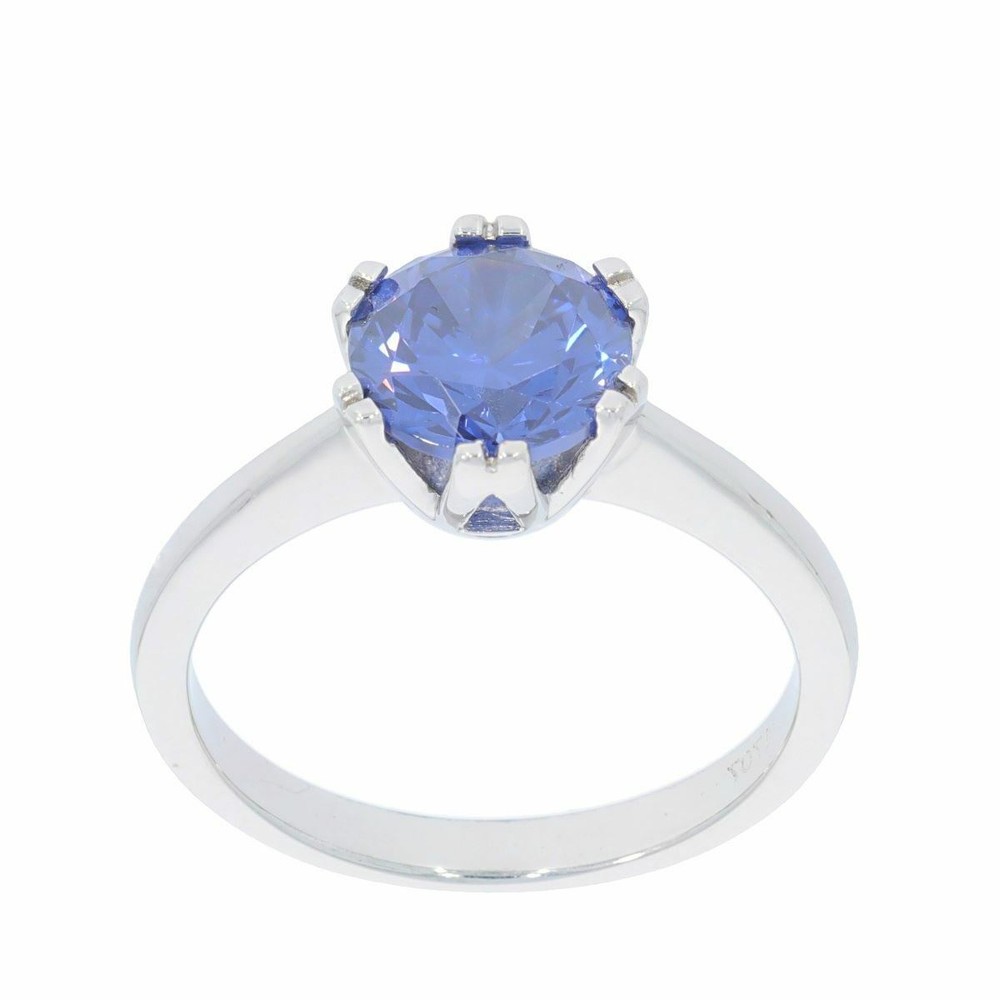 Sterling Silver Semi Mount Ring Setting RD 8x8mm Topaz