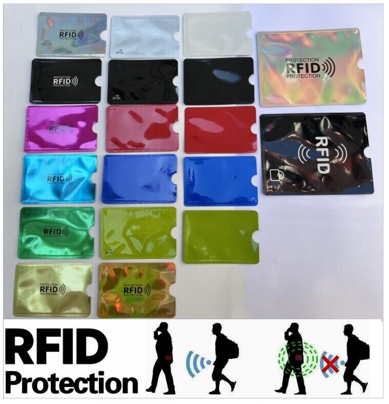 RFID Sleeve Debit/Credit Card Passport Protector Colored Blocking Holder