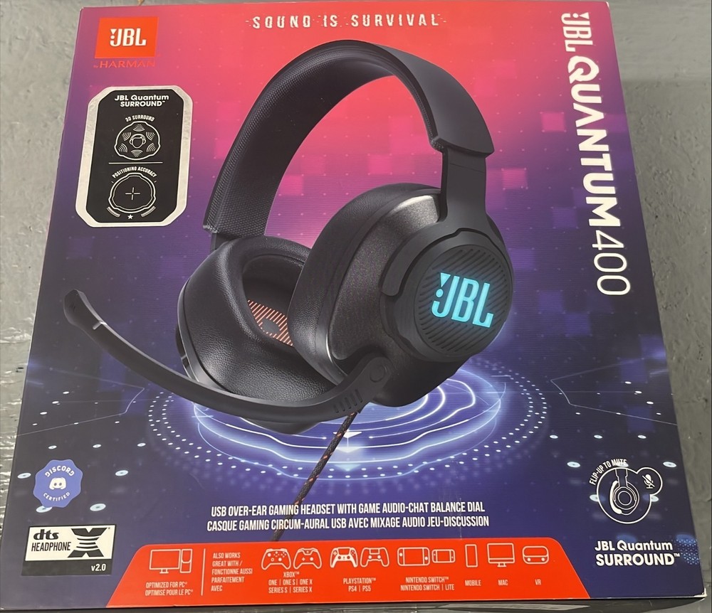 JBL Quantum 400 Gaming Headset - Black (Open Box)