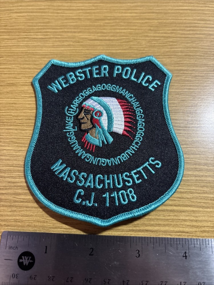 Webster Massachusetts Police Patch Teal