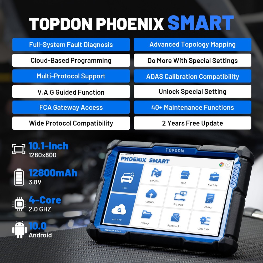 2026 TOPDON Phoenix Smart ULTRA Diagnostic Scanner ECU Programming Coding Tool