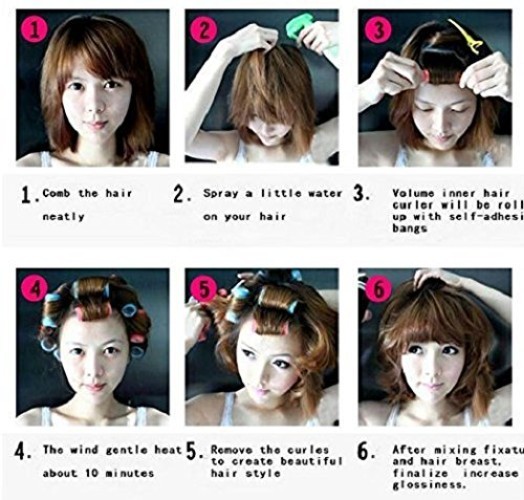 Compact Self-Grip Hair Rollers – 2PCS 20mm Heatless Rollers in Random Colors