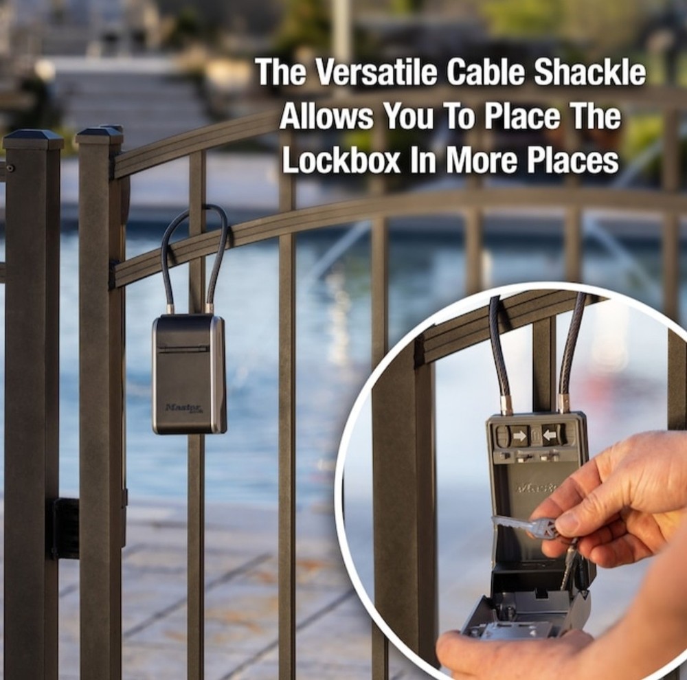 Master Lock Large Removable Cable Key Lockbox Combination Dials Security Safe