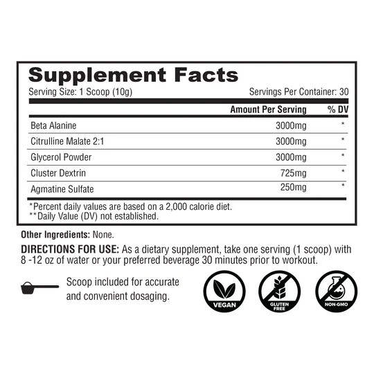 Metabolic Nutrition stim free pump