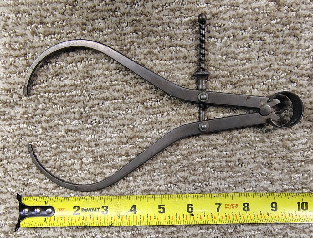 🗽 VINTAGE STARRETT 8" OD CALIPER