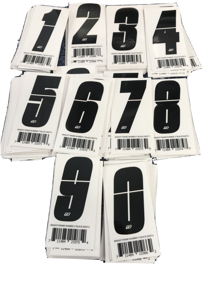 INSIGHT SIDE PLATE 2" NUMBERS black