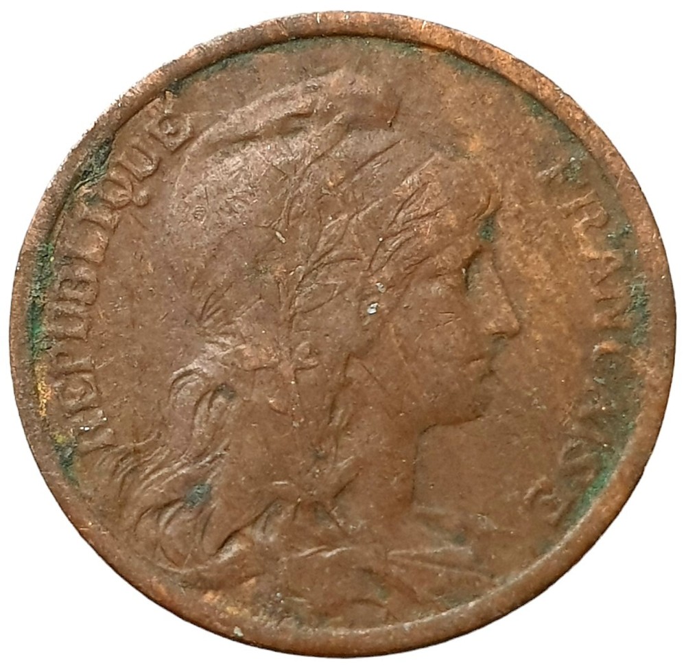 France 1911 Coin 1 Centime Bronze