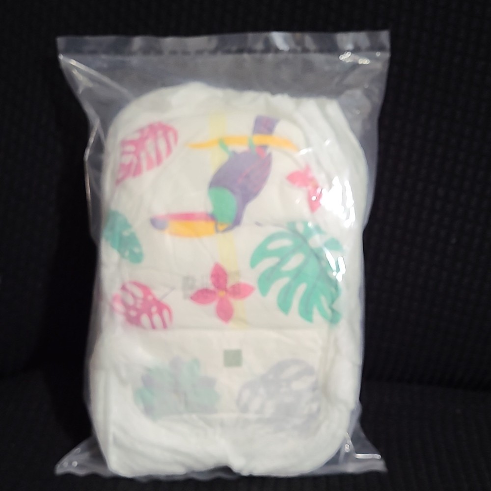 Baby Pants Basic Diapers Size XL 4 Pack White Multicolor Disposable Unisex