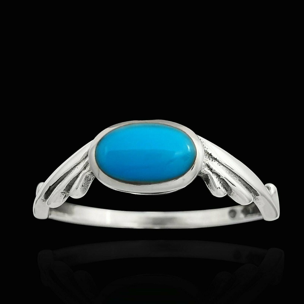Tiara Oval Ring, Blue Resin, Size: 7