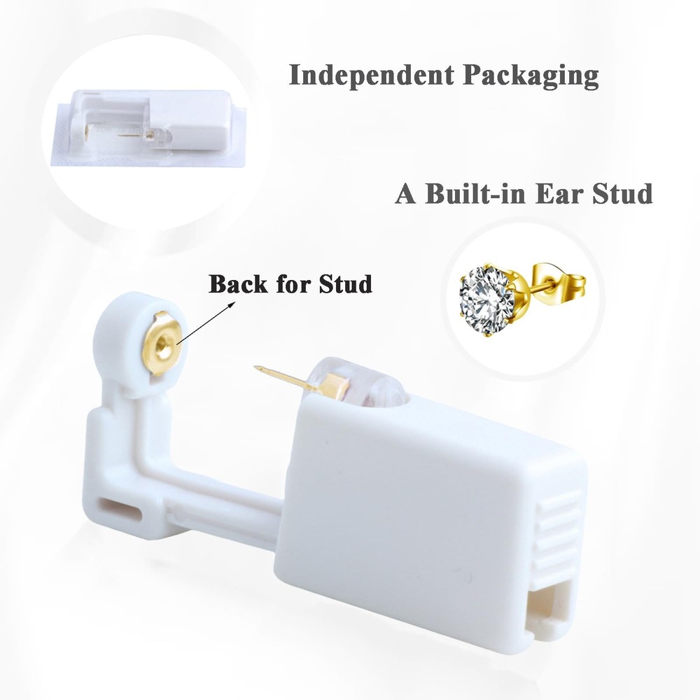 Ear Piercing Kit-18 PCS Disposable Self Ear Piercing Gun Piercing Tools with ...