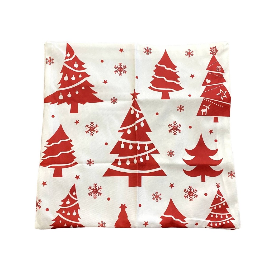 Christmas Tree Decorative Pillow Case in White, Size 45X45