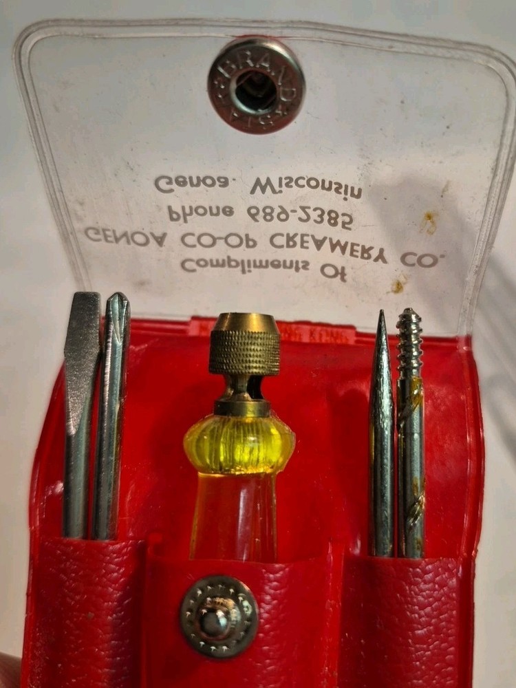 Vintage Mini Pocket Multi Tip Screwdriver