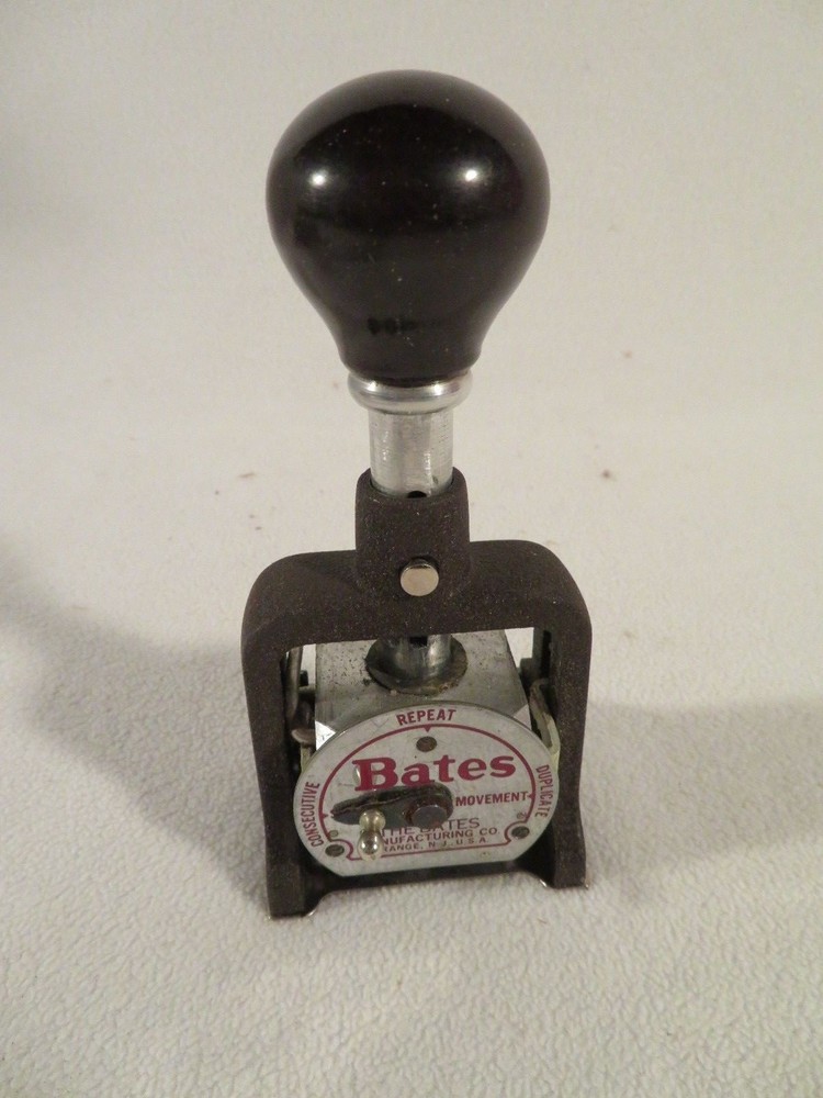 Vintage Bates Style E Wheels 6 Numbering Machine Multiple Movement Stamp