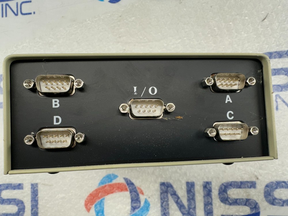 4 Way Manual Data Transfer Switch Box I/O ABCD Port Rotary Dial