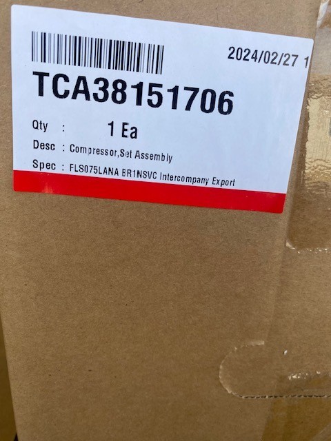 LG Refrigerator Compressor TCA38151706 / TCA38091801 – Genuine OEM Part