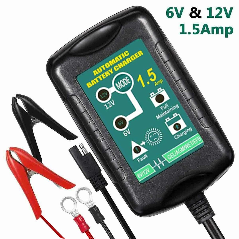 6V 12V Automatic Battery Charger Motorcycle Trickle Float Maintainer