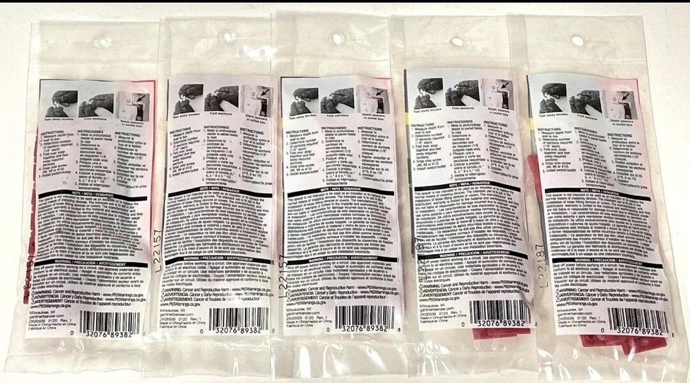 Gardner Bender Electrical Switch & Receptacle Spacer Strips Red 20 Count GSP-04