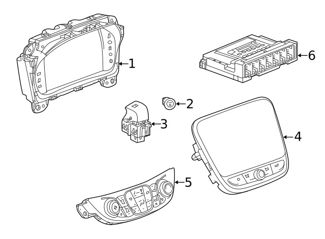 Genuine GM Heater and Air Conditioning User Interface Control 84413273