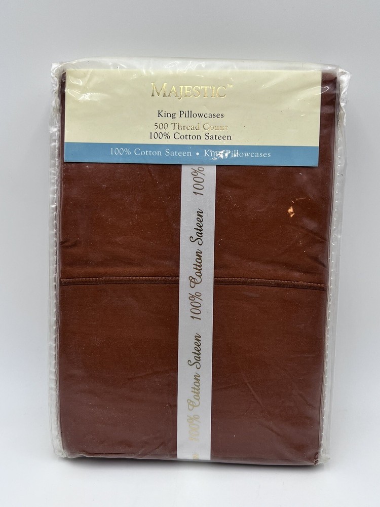 Majestic King Pillowcases 500 Thread Count 100% Cotton. L1