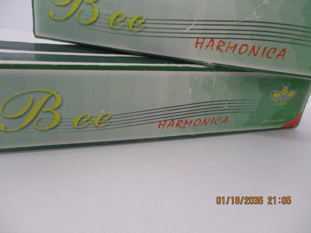 A Set of Two "Bee" Pocket Harmonicas in original boxes.