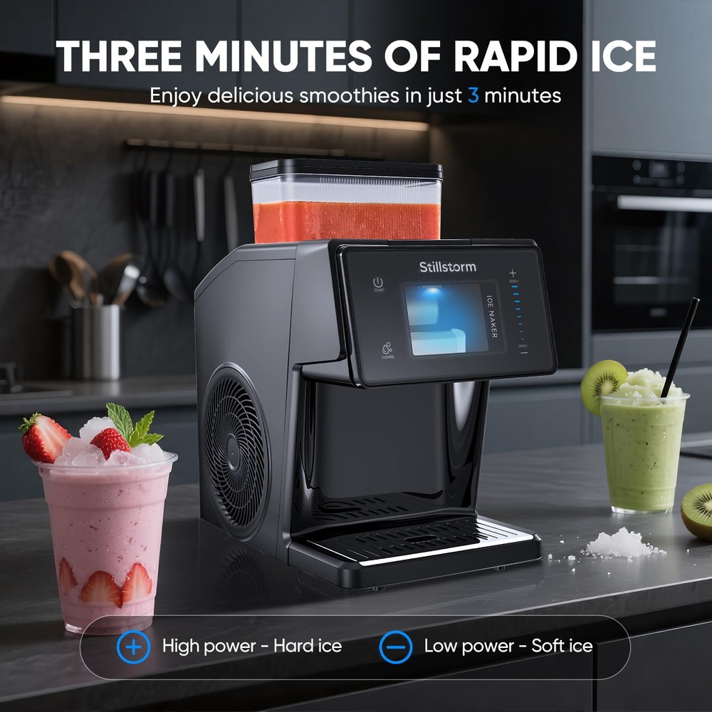 Shaved Ice Machine Snow Cone Maker No Ice Needed，Snowflake Machine with Rapid...