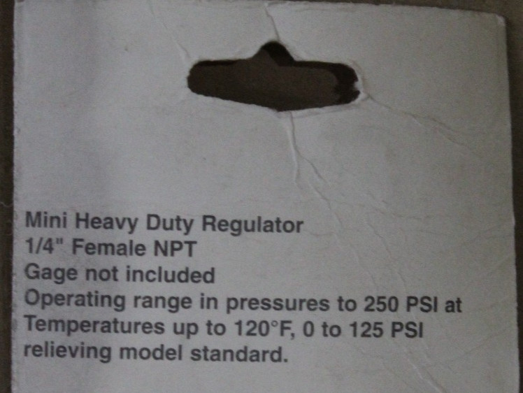 MILTON S1145 1/4" MINI HEAVY DUTY REGULATOR