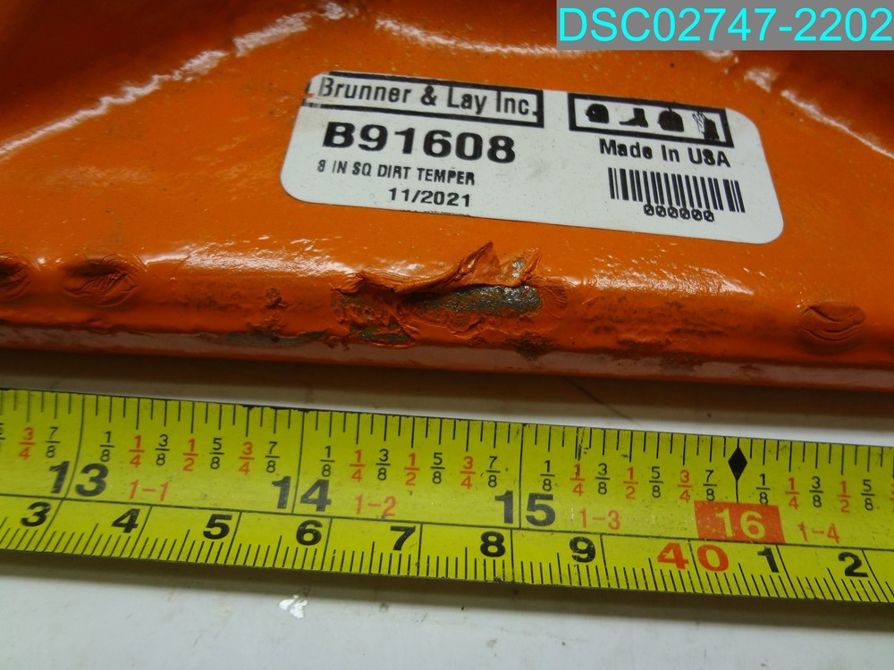 BRUNNER & LAY B91608 8" DIRT compaction tool