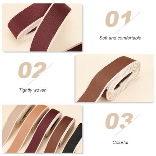 1-1/2 inch Heavy Polyester Webbing, 5 Colors Flat Bag Strapes Nylon Webbing