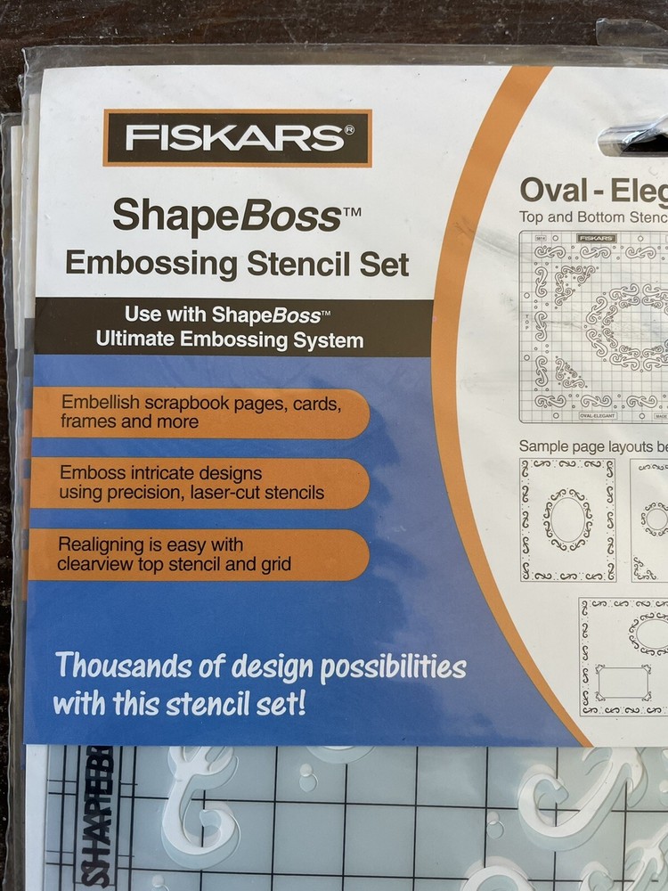 Fiskars ShapeBoss Stencil Set Oval-Elegance 5614