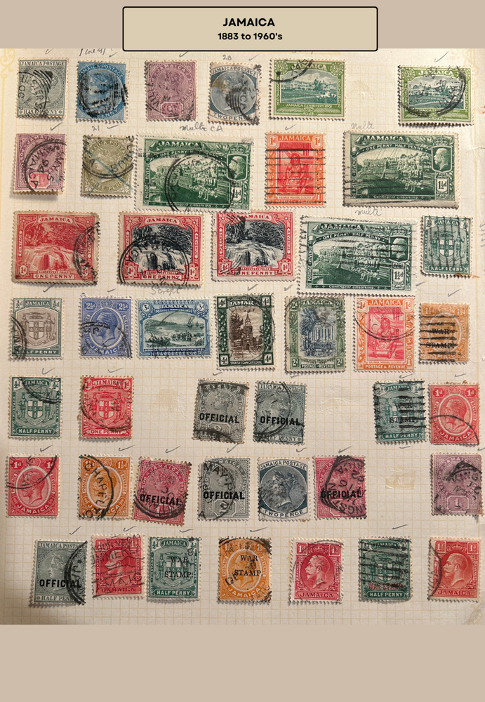 100+ Caribbean Islands Postage Stamps