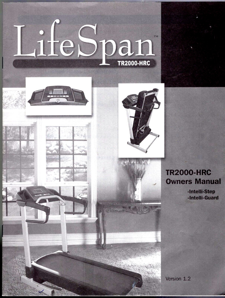 LifeSpan TR2000-HRC Owners Manual Version 1.2
