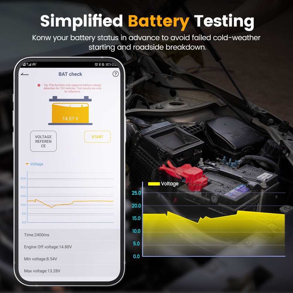 ANCEL AD310 OBD2 Scanner Bluetooth for iOS Android Check Engine Diagnostic Tool