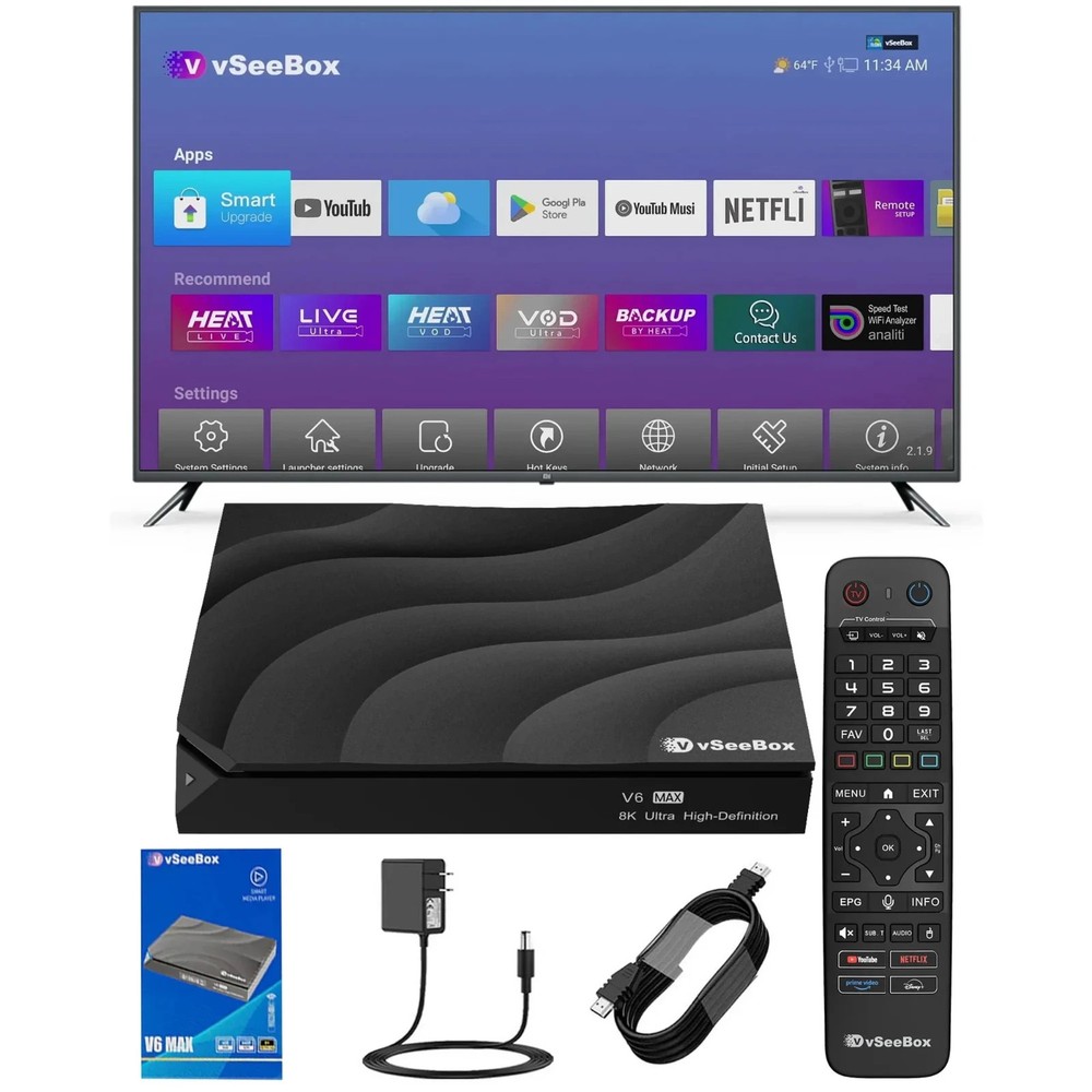 vseeBox V6 Max Android Streaming TV Box 64GB | Authorized Distributor USA