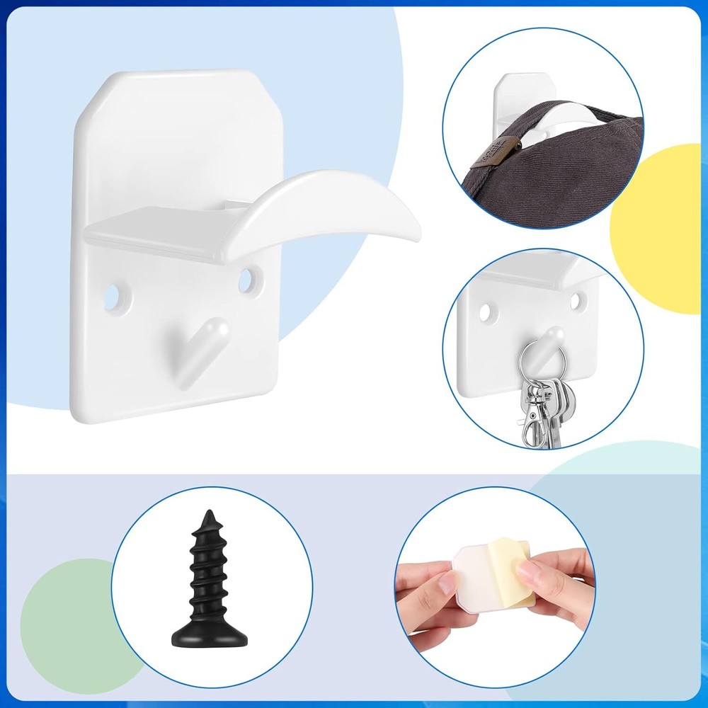 32pc Baseball Hat Rack Wall Mount Super Strong Hat Rack Display Hooks for Wall