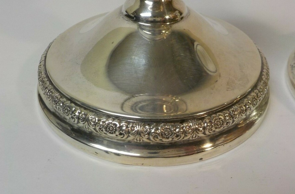 Pair International PRELUDE Sterling Silver 3.25" Candlesticks
