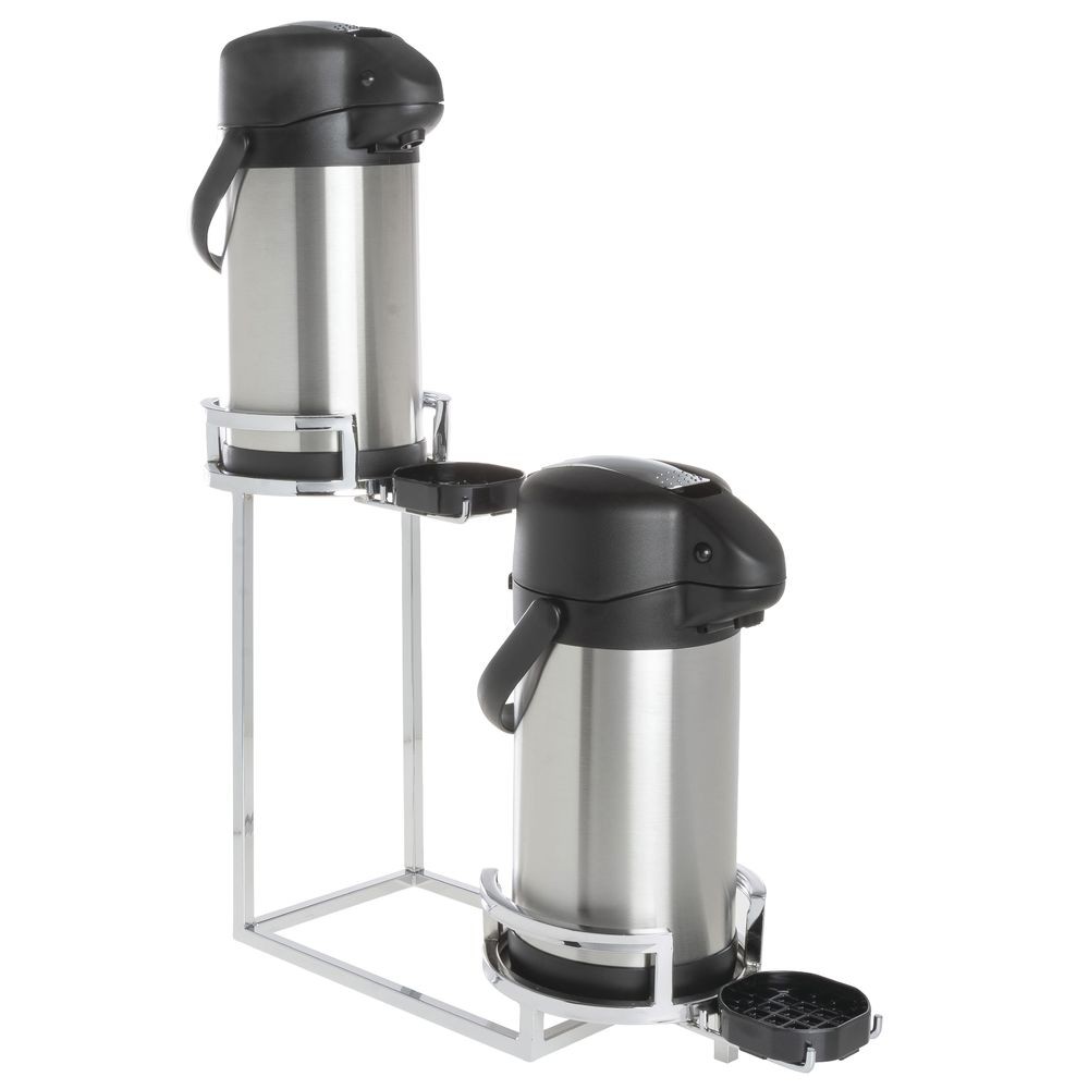HUBERT Chrome 2-Tier Airpot Holder