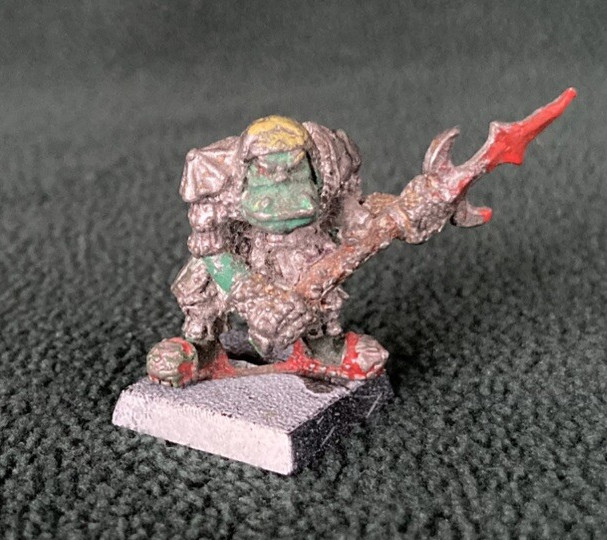 Warhammer Fantasy Command Group Champion Orc Spear 1988 Metal OOP