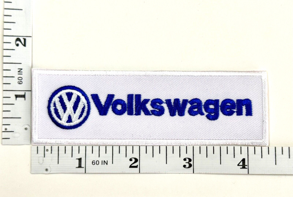 Embroidered Patch - German Autos - Iron-on - Blue/White - Nice - VW