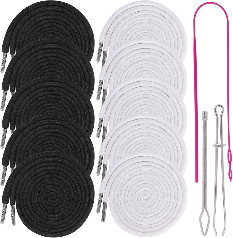 10 PCS 57 Inches XL Drawstring Cords, Drawstring Replacement with 3 Pcs Easy ...