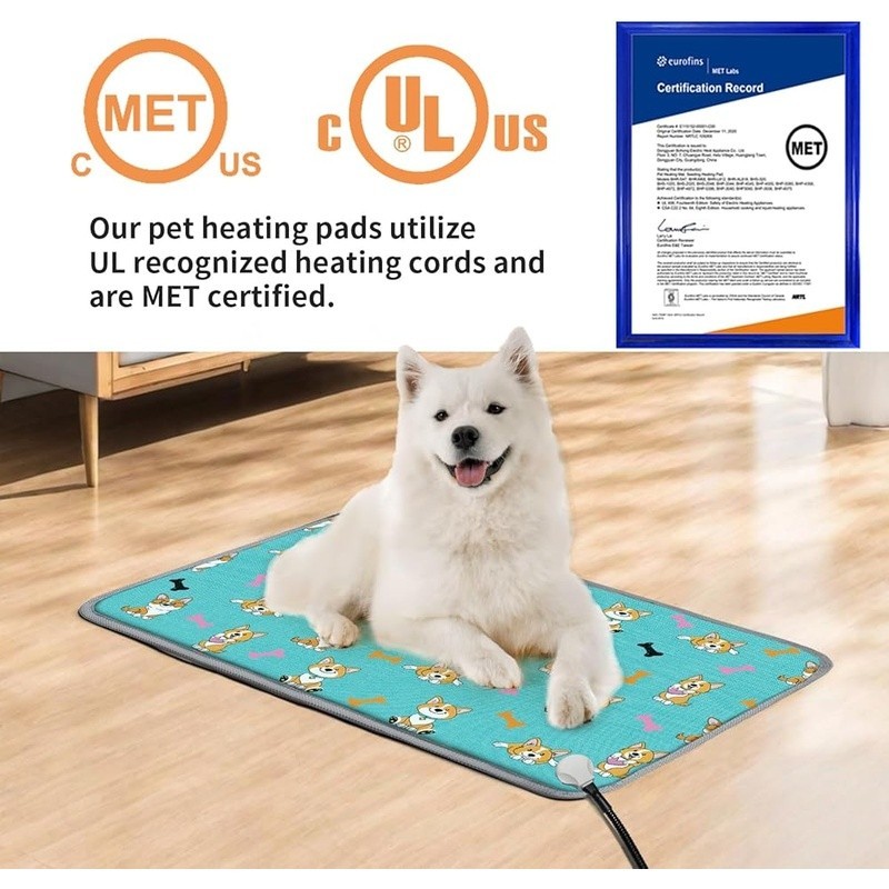 Digital Temperature Control Heating Pad Cats Dogs Waterproof Machine Washable US