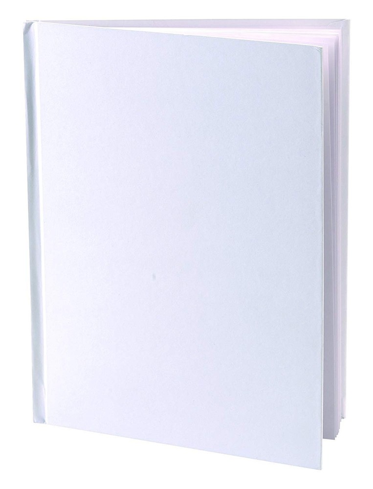 Ashley Hardcover Blank Book White, White