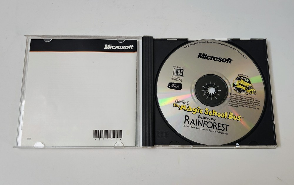 The Magic School Bus Rainforest Schoolastics 1996 PC CD-ROM Microsoft