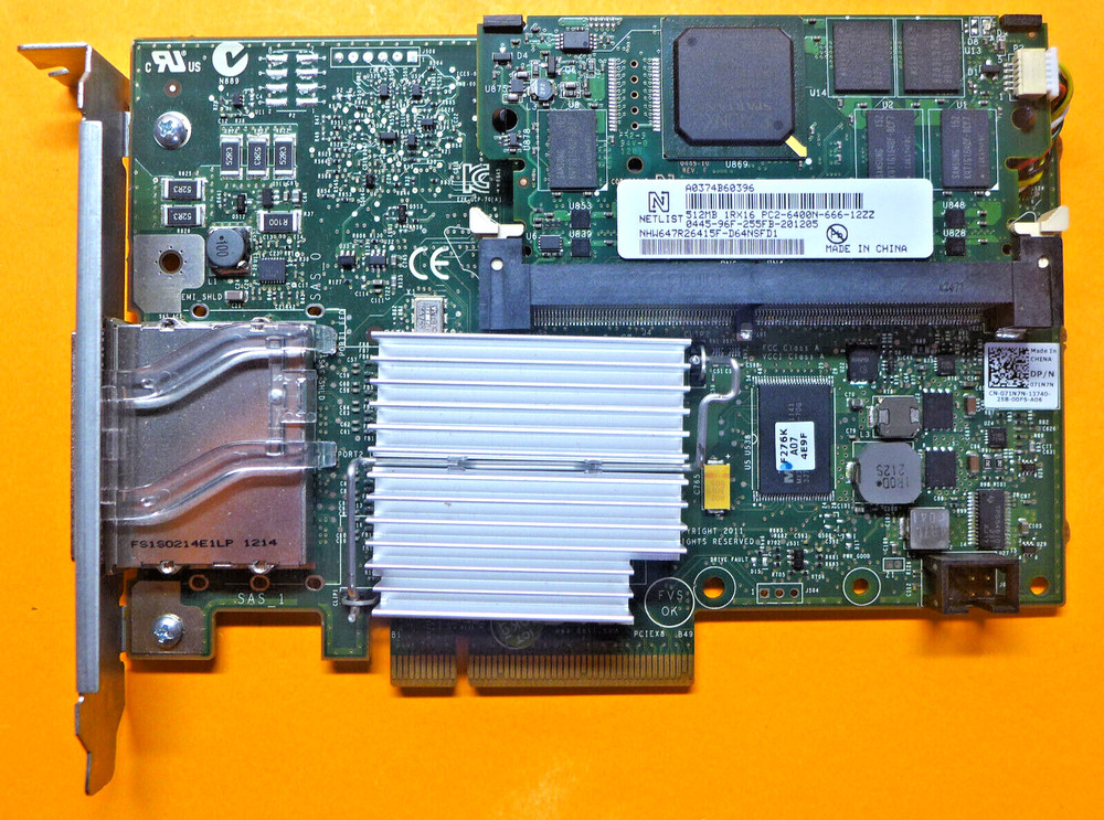 Genuine Dell H800 PCI-e SAS RAID Controller 71N7N