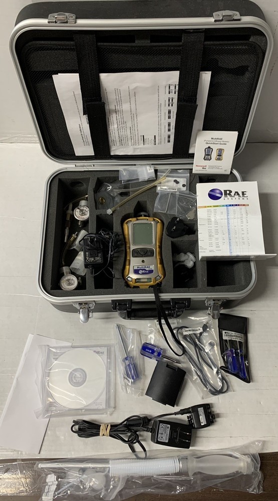 Rae MultiRae Lite PGM6208 Multi Gas Tester Bundle Case Accessories-TESTED-READ!!